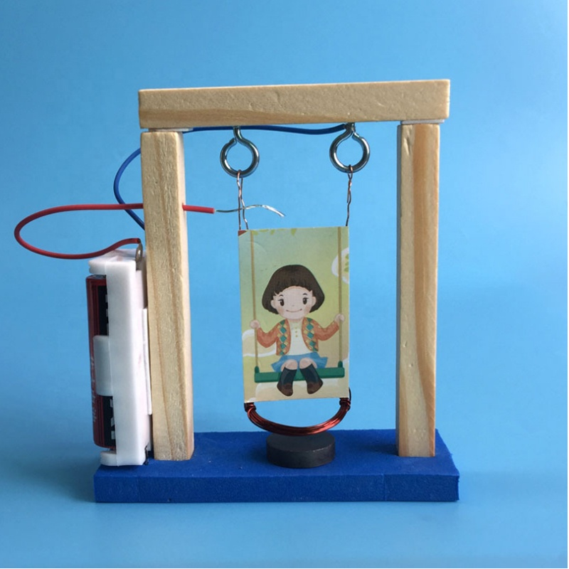 Invention Experiment Wood Electromagnetic Science DIY Handmade Swing Set