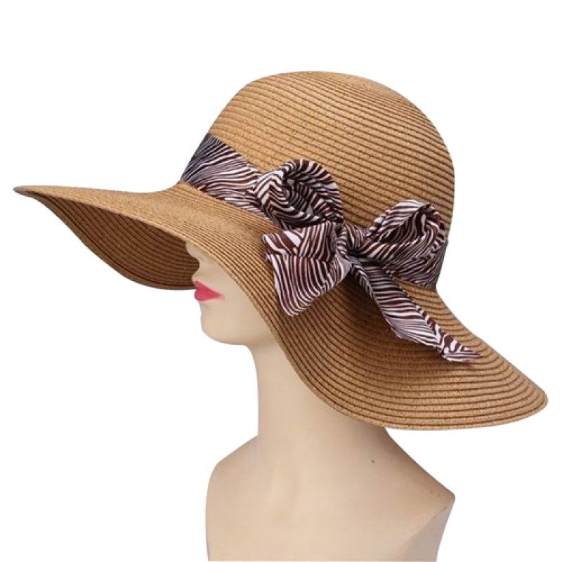 Wholesale Straw Summer Hat With Ribbon Visor