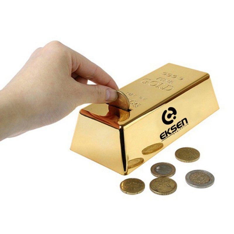 Wholesale Gold Bar Shape Piggy Bank