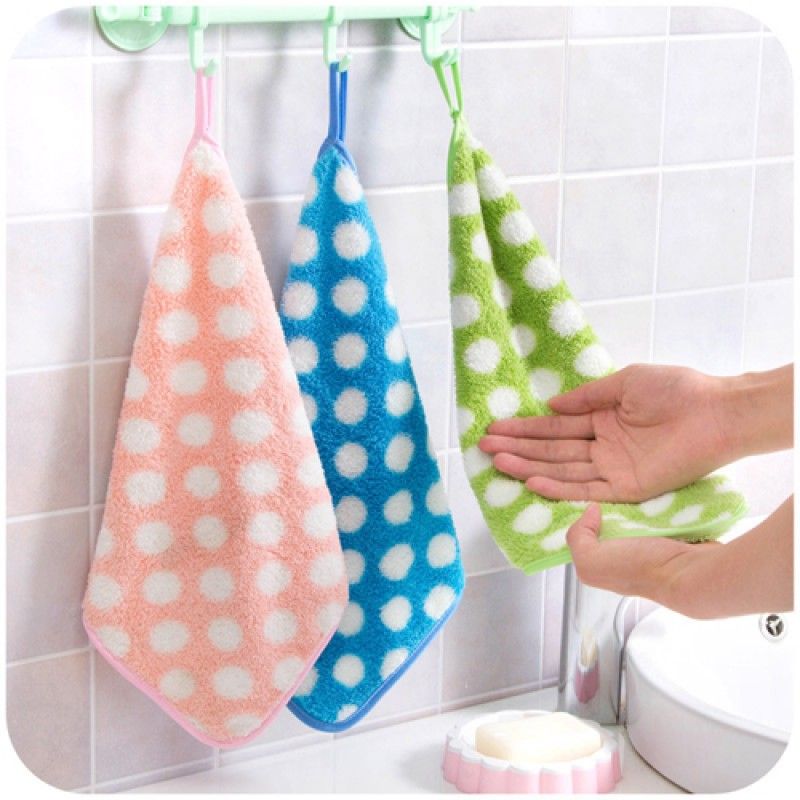 Wholesale Hangable Coral Velvet Kitchen Towel