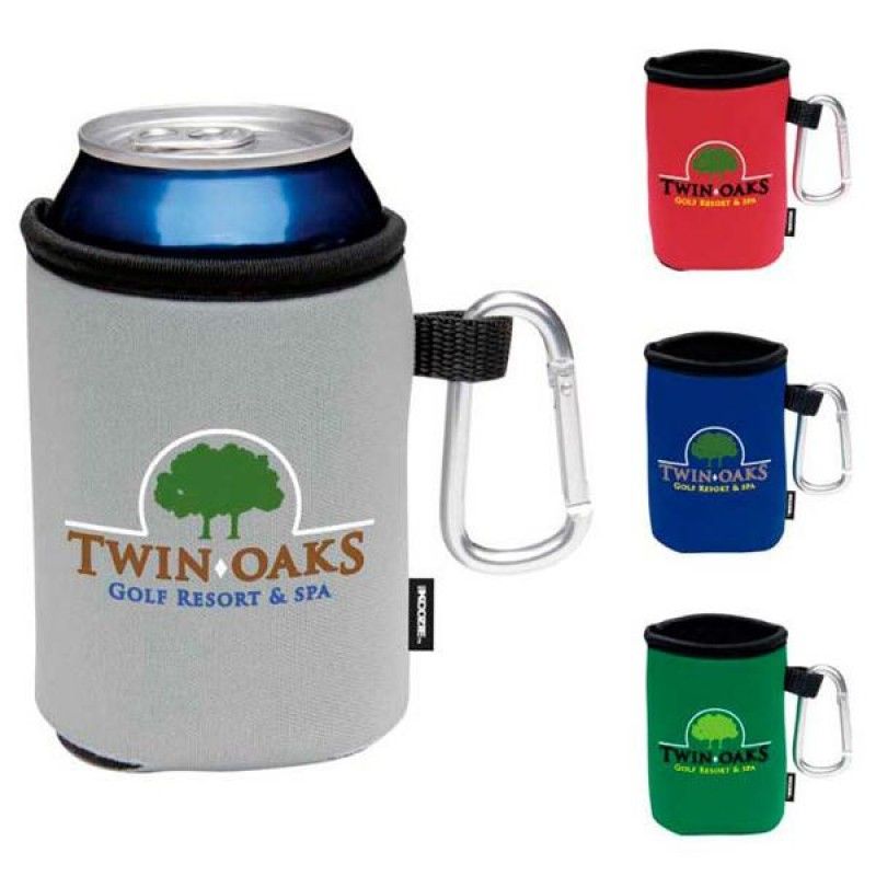 Wholesale Collapsible Koozie(R) Can Kooler with Carabiner-[NW-91402]