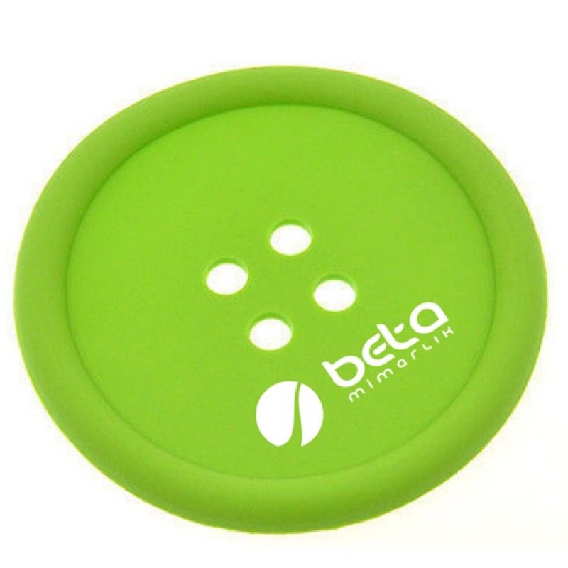 Wholesale Button Shape Silicone Coasters