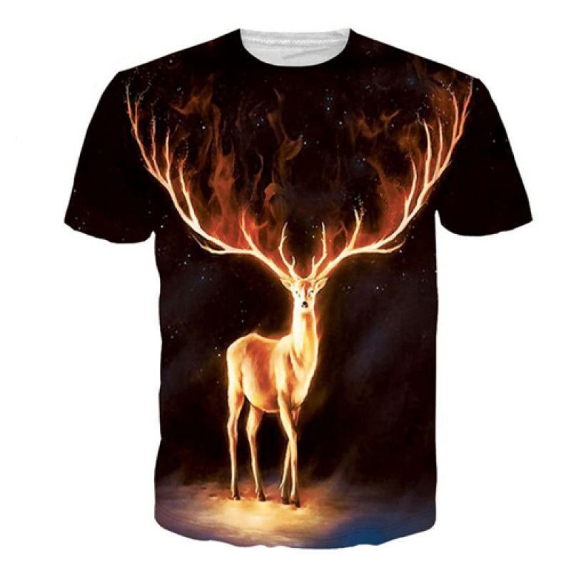 Wholesale Short Sleeve 3D Printing Mens T Shirts