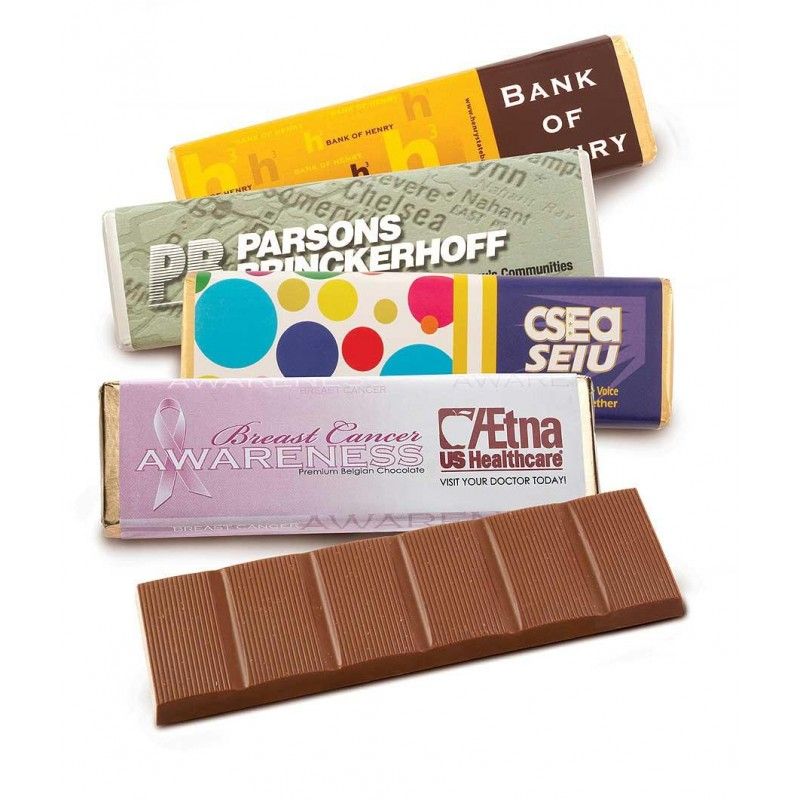 Wholesale 2 oz. Belgian Chocolate Bars w/ 4-Color Custom Wrapper-[AT-29005]