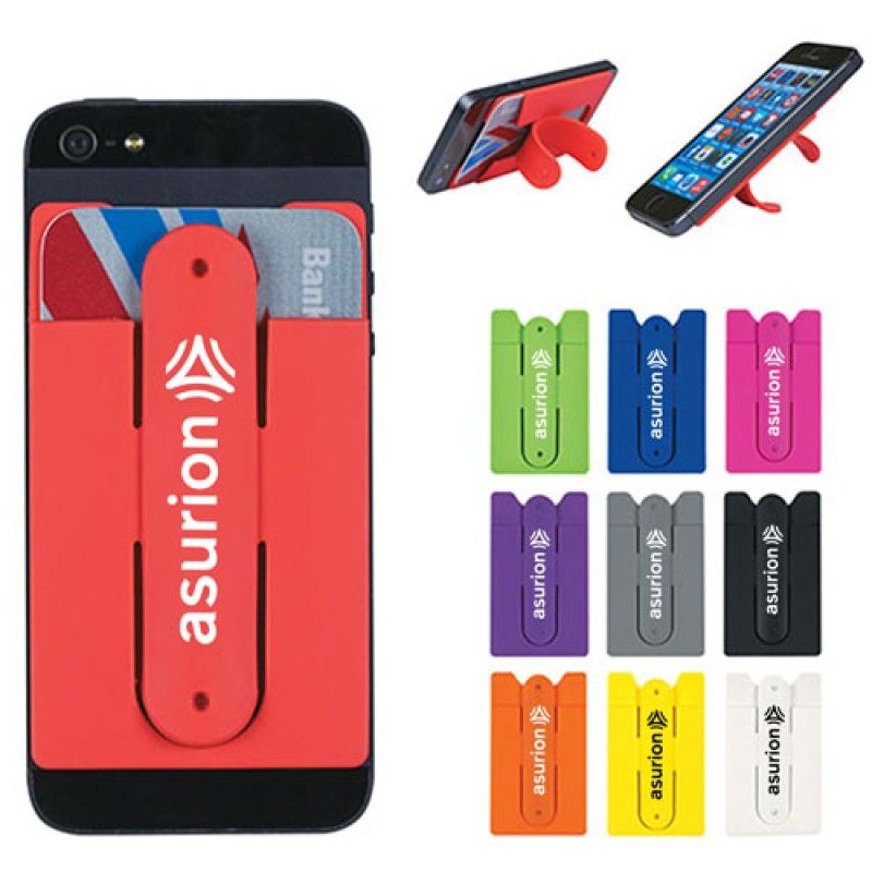 Wholesale 2 In 1 Silicone Mobile Wallet With Stand