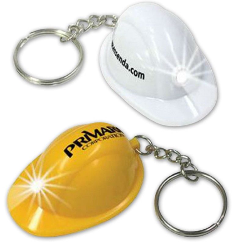 Wholesale Safety Helmet Keychain With Flashlight