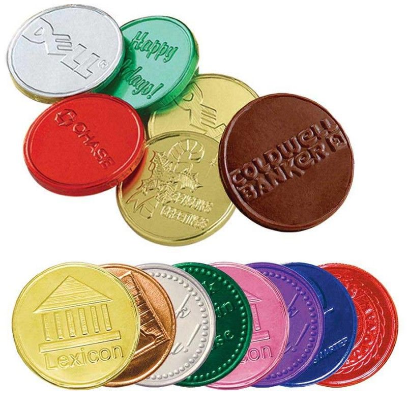 Wholesale 1.5&quot; Belgian Chocolate Custom Embossed Coins-[AT-29003]