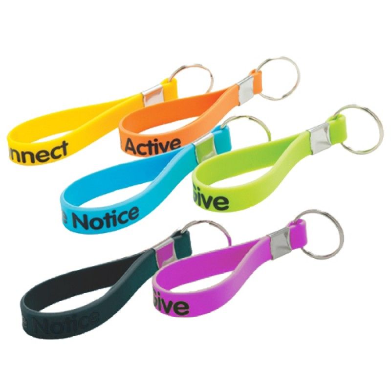 Wholesale Silicon Keychain Wristband Loops