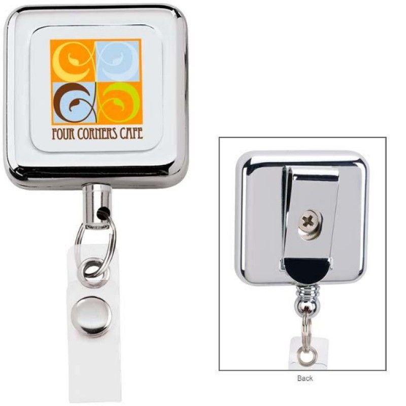 Wholesale Square Metal Retractable Badge Holder-[NW-91934]