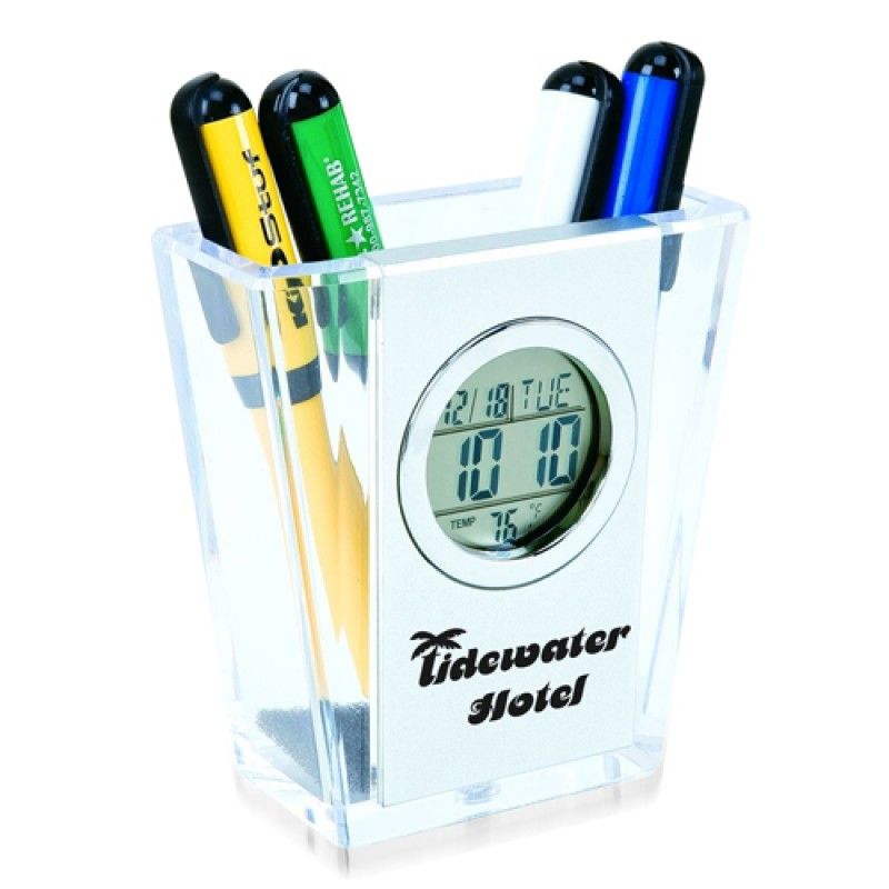 Wholesale V Pen Holder With Calendar Clock