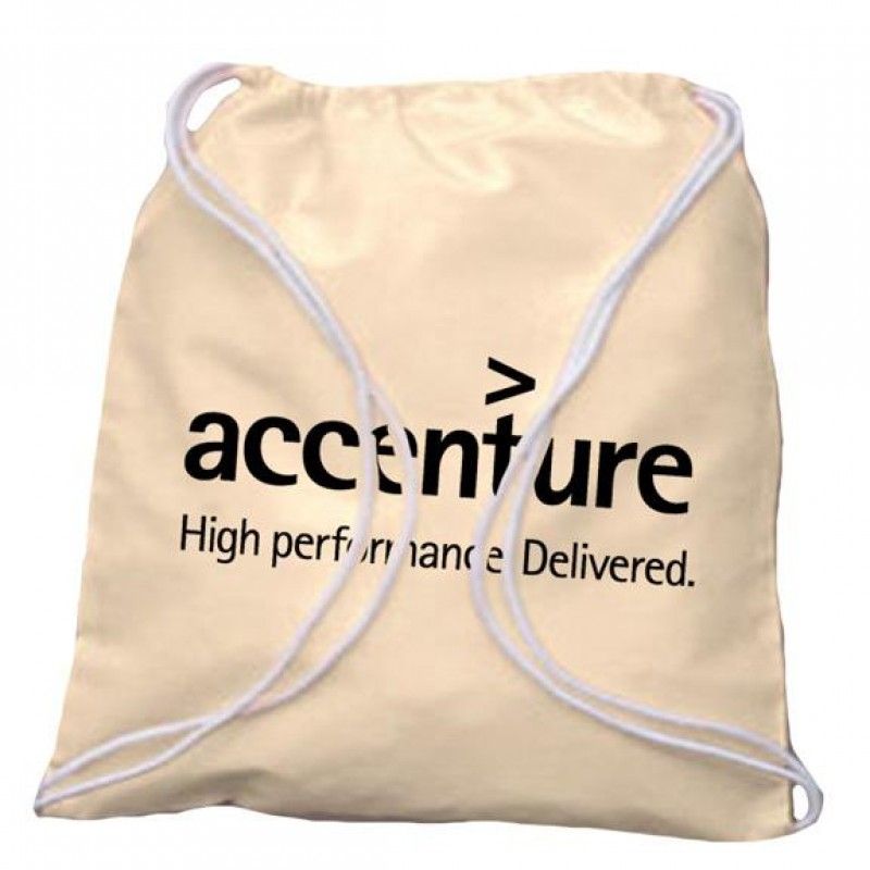 Wholesale The Ace Cotton Drawstring Backpack Bag -[PI-21003]