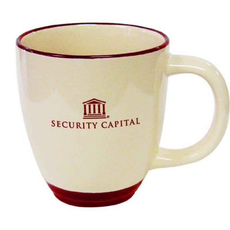 Wholesale Halo Mug w/Maroon Trim-[FL-28012]