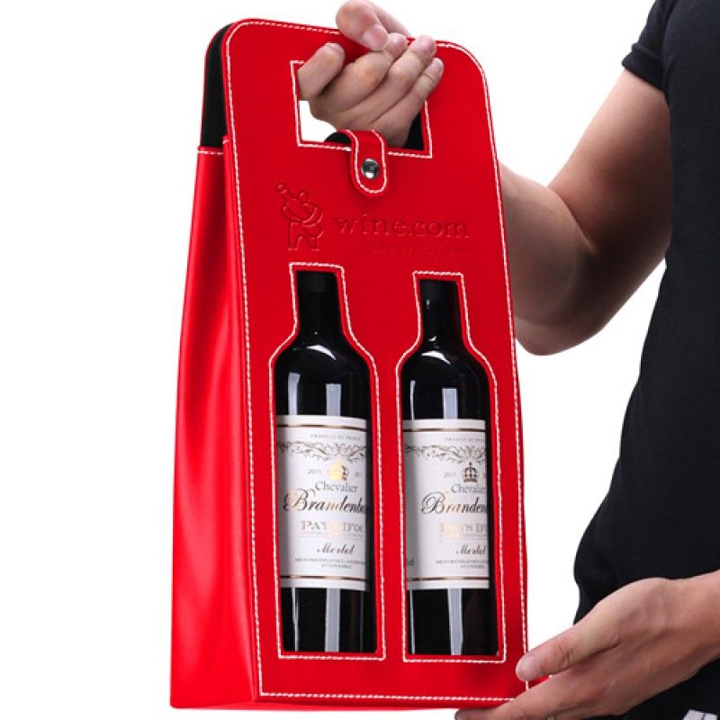 Wholesale Leather 2 Wine Carrying Tote