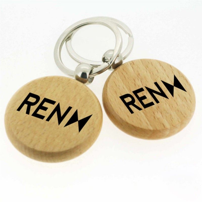 Wholesale Round Shape Wooden Keychain