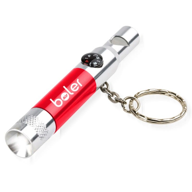 Wholesale 4 In 1 Compass Whistle Key Ring