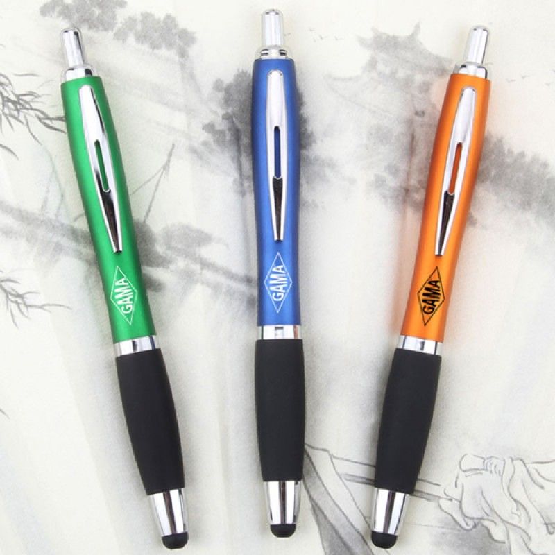 Wholesale Rubber Grip Retractable Stylus Pen