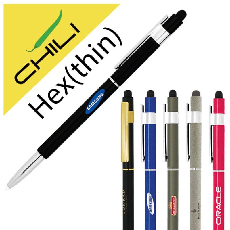 Wholesale Hex Stylus Thin Twist Metal Ballpen