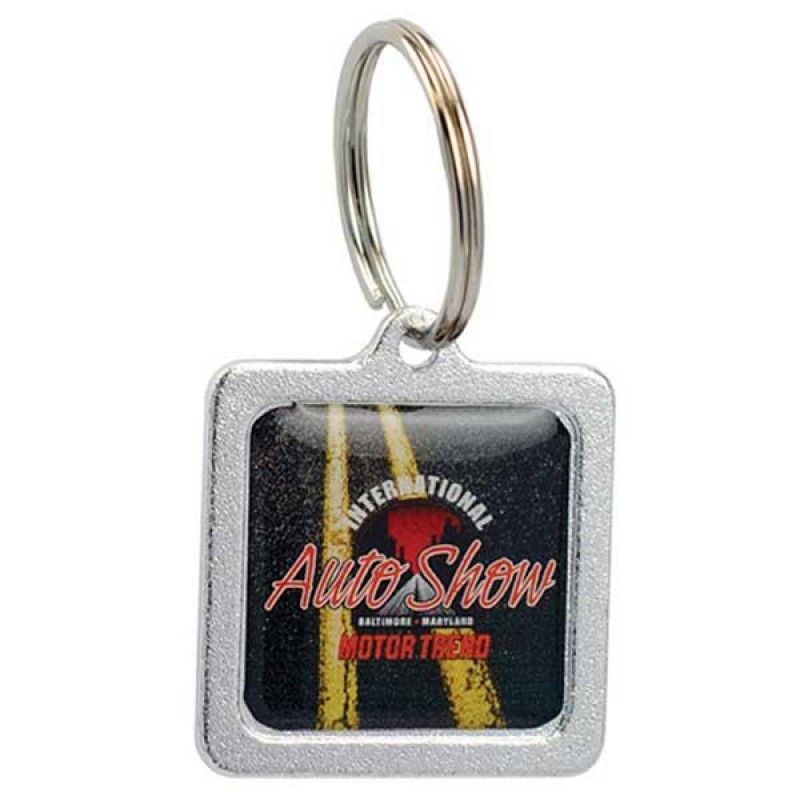 Wholesale Square Silver Domed Budget Keytag-[CP-00003]