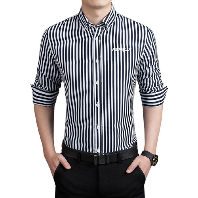 Wholesale Striped Fashion Mens Dress Shirts