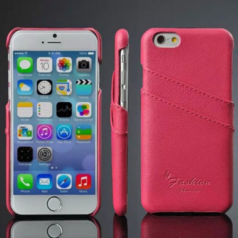 Wholesale iPhone (All Model) Litchi Skin Fashion Logo Card Slots Back Cover