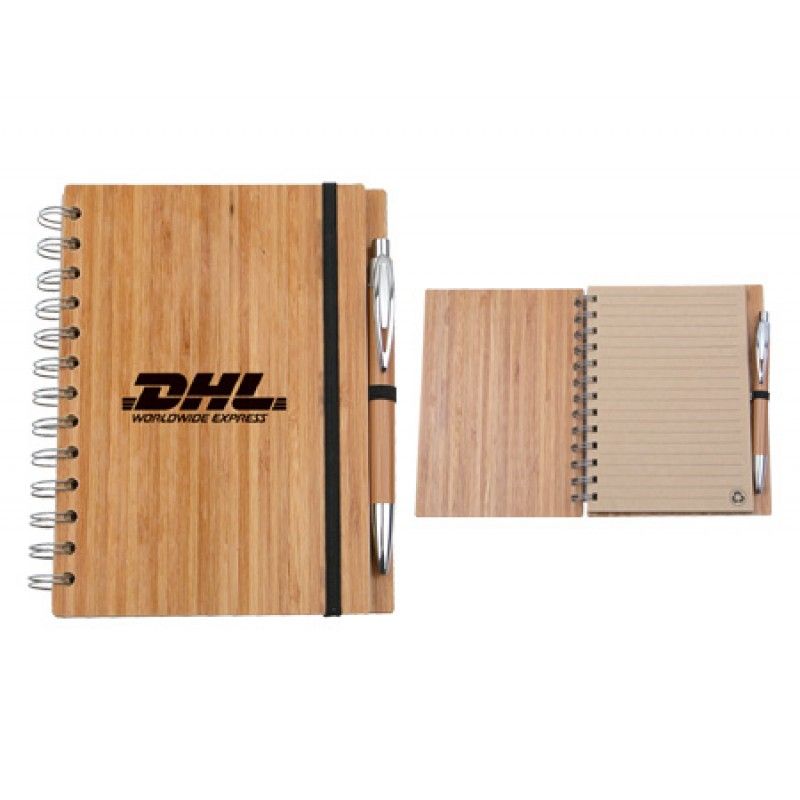 Wholesale Eco Bamboo Notebook with Pen