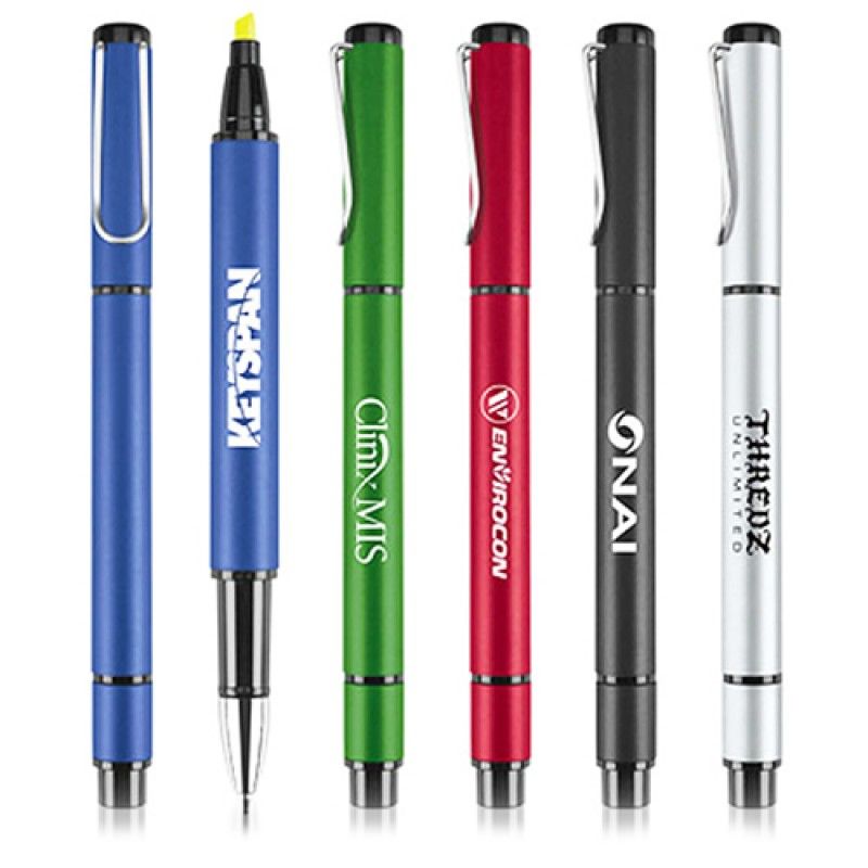 Wholesale Aluminum Pen With Highlighter