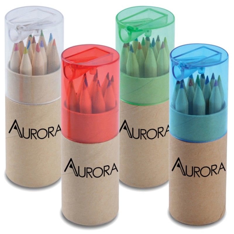 Wholesale Coloured Pencil Tube With Sharpener