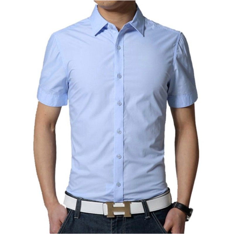 Wholesale Short Sleeve Casual Summer Slim Fit Shirt