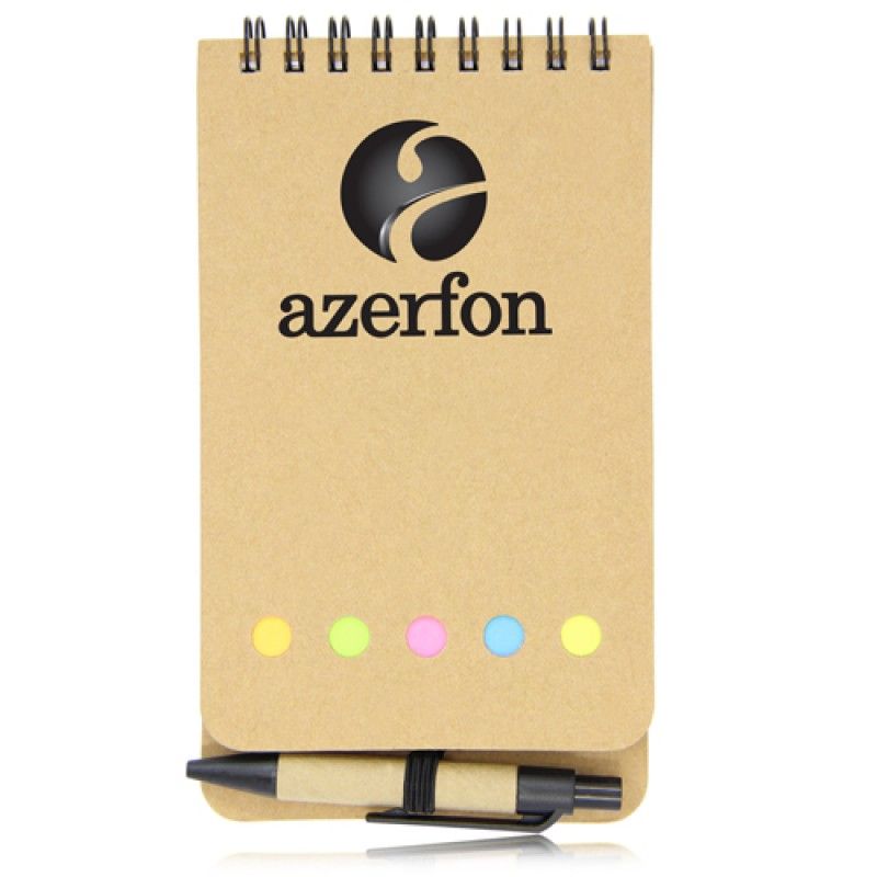 Wholesale Eco-Friendly Spiral Memo Pad with Pen