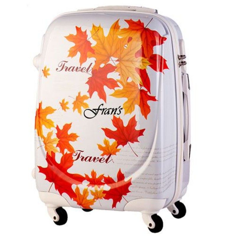 Wholesale Excellent 3D Cut Leafs Trolley Suitcase