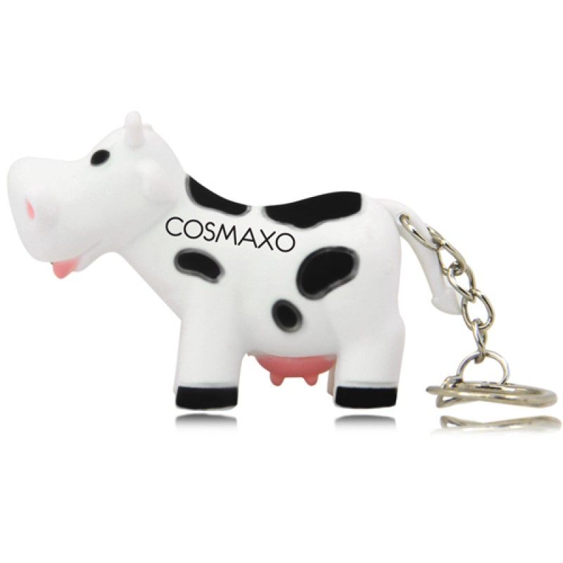 Wholesale Cow Led Keychain With Sound