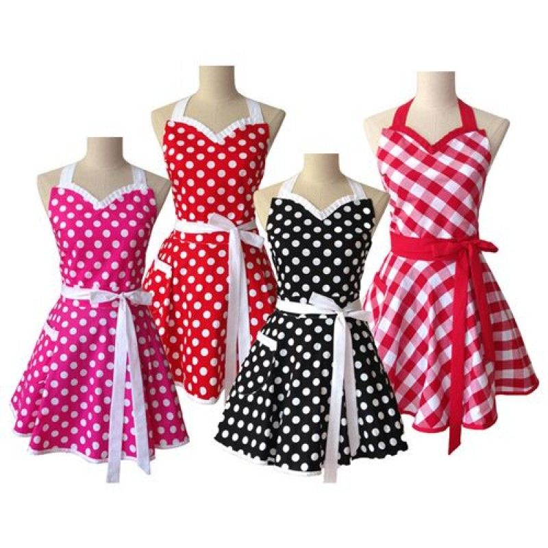 Wholesale Polka Dot Cotton Cooking Apron