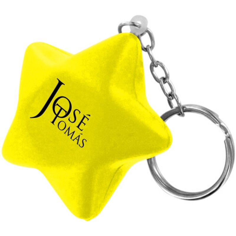 Wholesale Star Stress Ball Key Chain