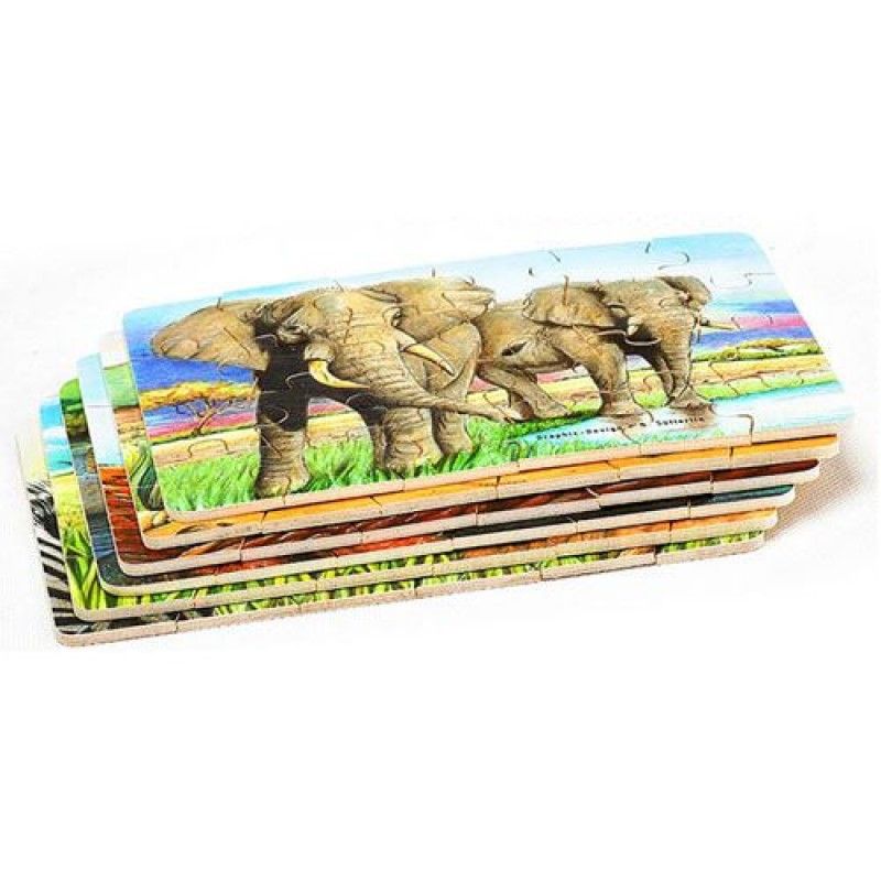 Wholesale Cute Animals 24 Pieces Wooden Puzzle