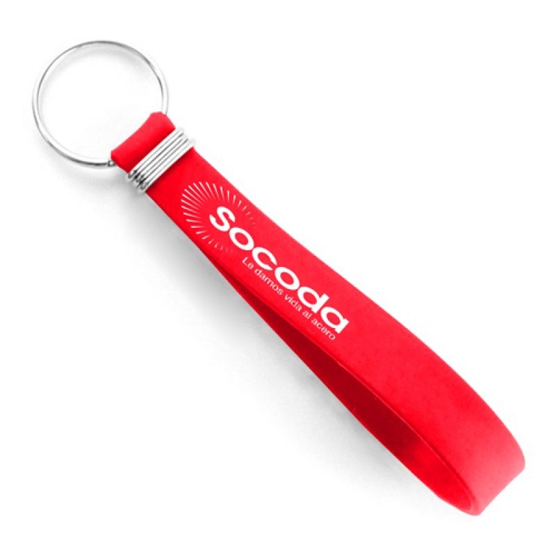 Wholesale Silicone Debossed Wristband With Keyring