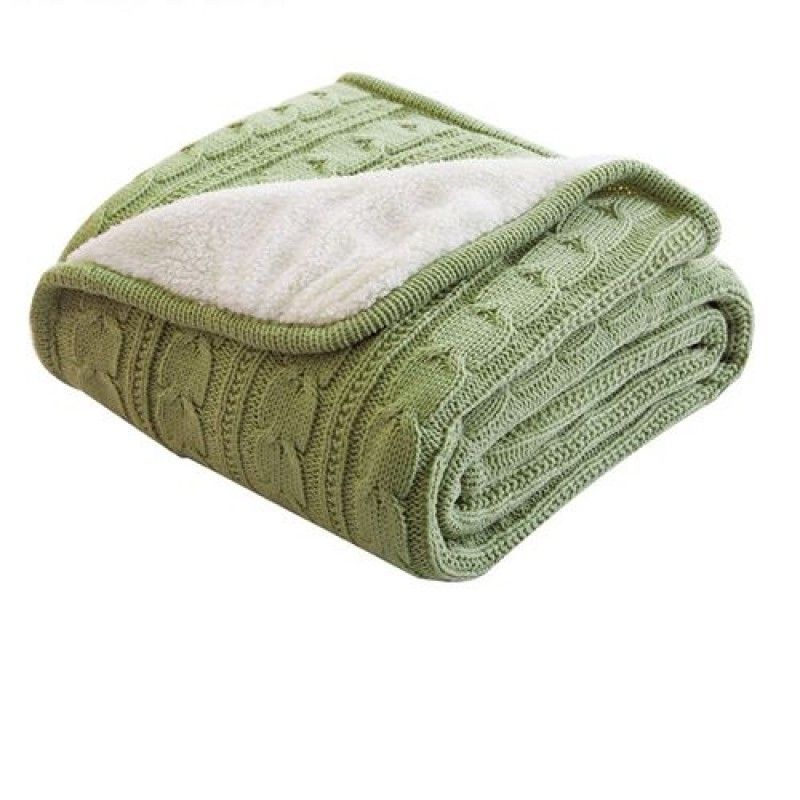 Wholesale Handmade Cotton Crochet Thick Fleece Blanket