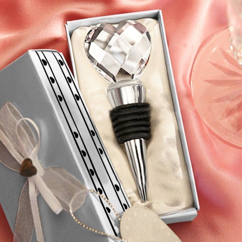 Wholesale Crystal Heart Wine Bottle Stopper