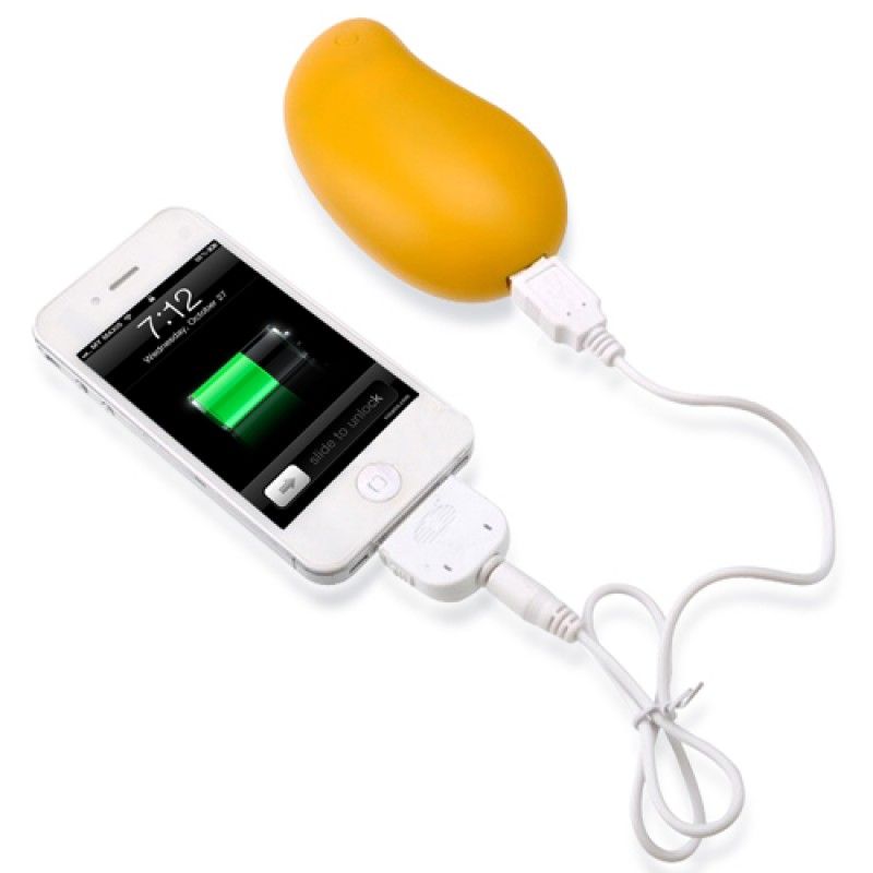 Wholesale Mango Shaped Power Charger With Keychain