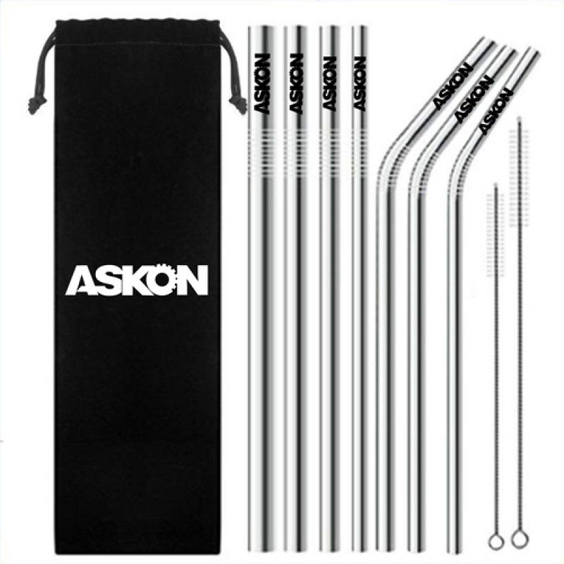 Wholesale Trendy Stainless Steel Drinking Straw Set