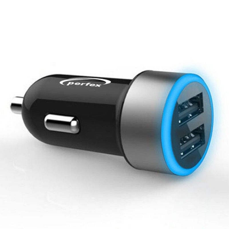 Wholesale Aluminum Dual-Port USB Car Charger