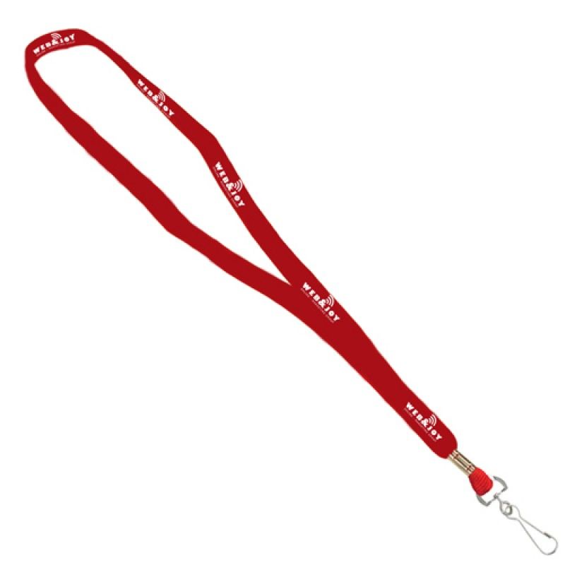 Wholesale Swivel J Hook Web Screened Polyester Lanyard