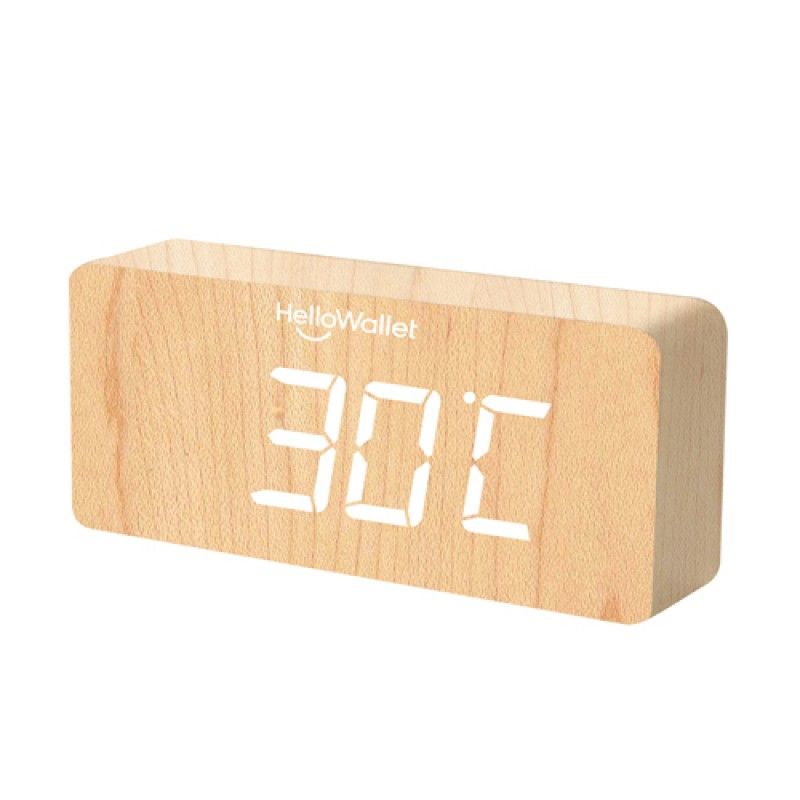 Wholesale Rectangular Digital LED Wooden Clock