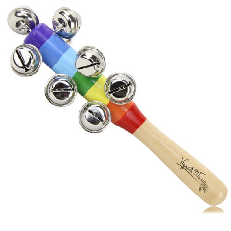 Wholesale Wooden Jingle Bell Rattles Stick