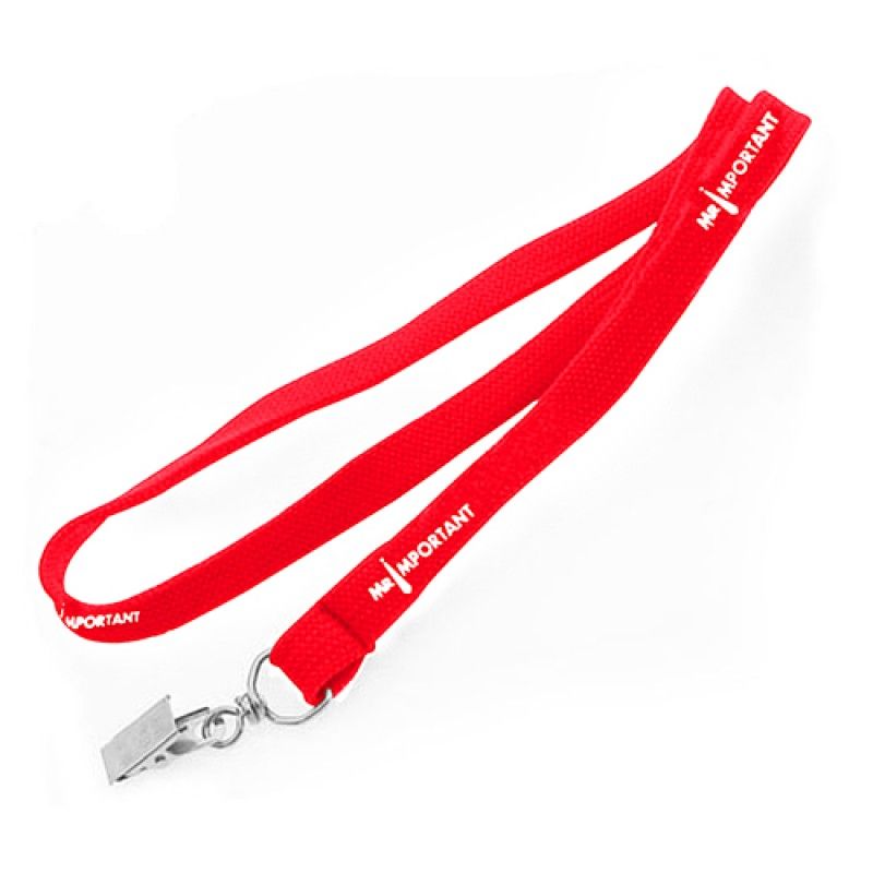 Wholesale 1cm Width Lanyard With Bulldog Clip