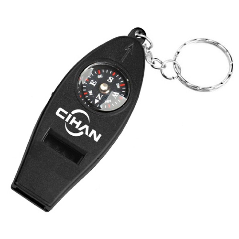 Wholesale Whistle Thermometer Key Chain with Magnifier Versatile