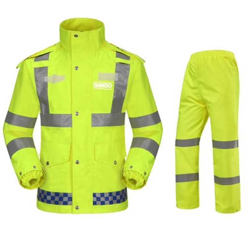 Wholesale Reflective Safety Rain Jacket