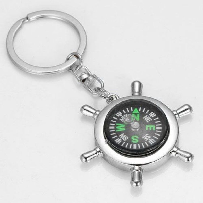 Wholesale Ship Wheel Keychain Compass