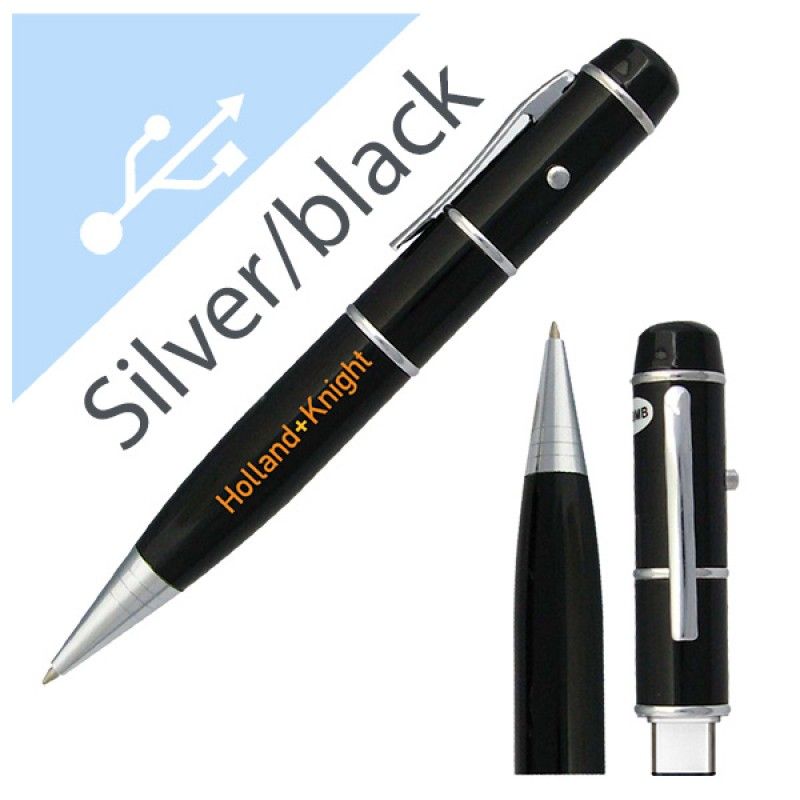 Wholesale Silver or black pen USB