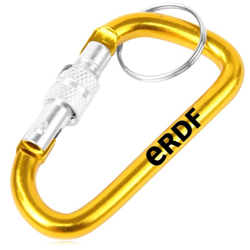 Wholesale Screw Lock D Hung Carabiner Keyring