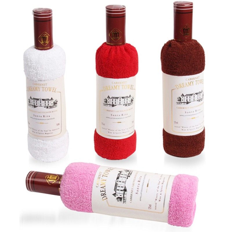 Wholesale Lovely Wine Bottle Shaped Large Towel